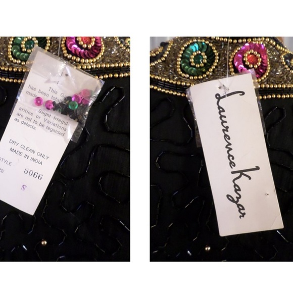 NWT Lady Small Silk Blouse Top Jacket Bead Sequin - Picture 5 of 8